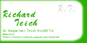 richard teich business card